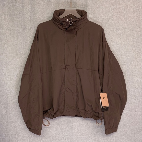 NIKE Tech Jacket Water Resistant UPF 40+ Full Zip w/ Hidden Hood MEDIUM — NWT - Picture 1 of 16